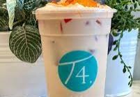 bubble tea with rainbow jelly from T4